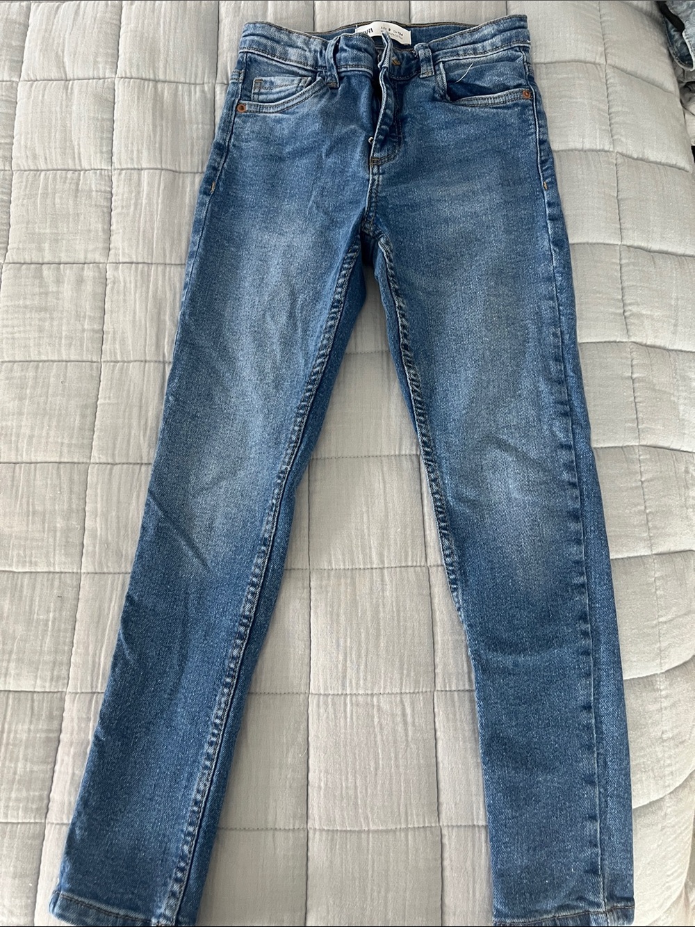Zara Girls Mid-Blue Skinny Jeans